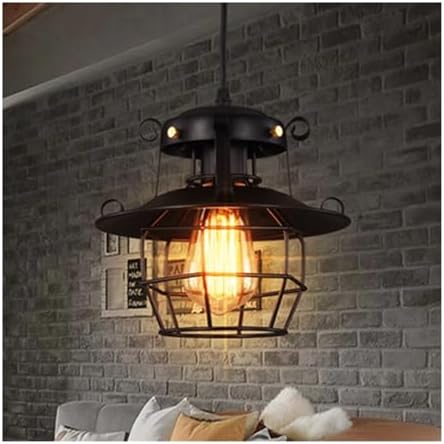 Industrial Loft Retro Iron Pendant Light, Warm White