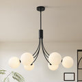 6-Light Black Modern Farmhouse Chandelier