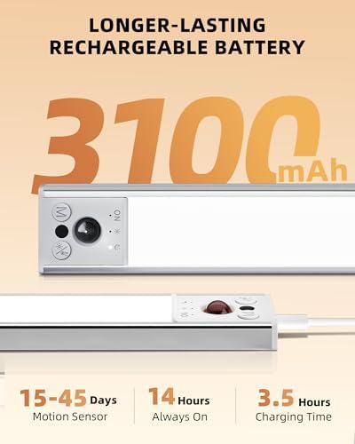EZVALO 2-Pack 12inch Motion Sensor Under Cabinet Lights