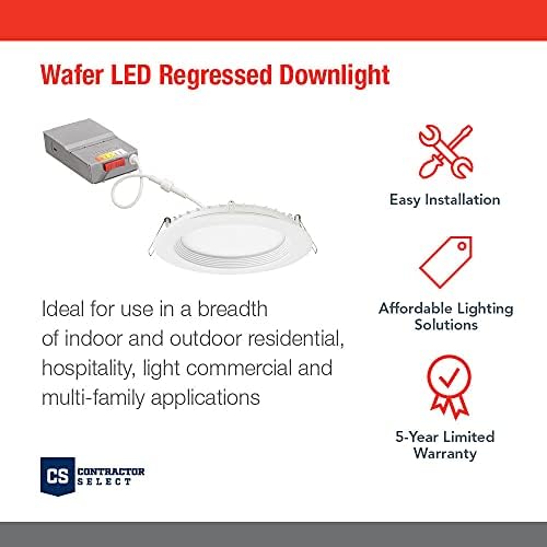 Juno 4" Round Wafer LED Recessed Light 6Pk