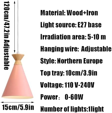 Modern Industrial E27 Single-Head Pendant Light