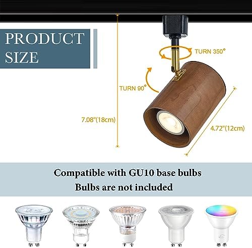 BISAMIYA H-Type Track Lighting, 3-Pack Black