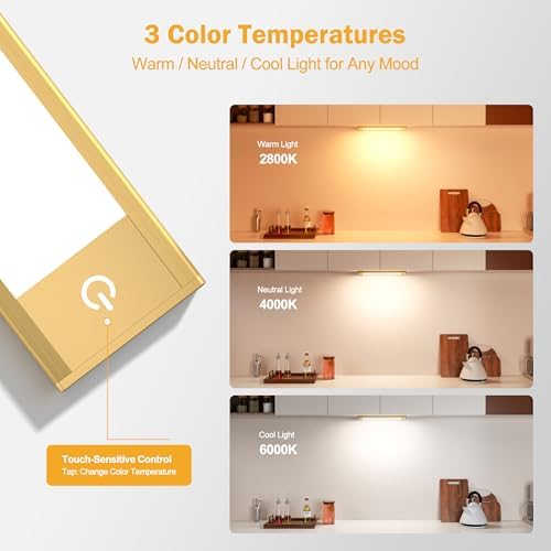 V4light Rechargeable Motion Sensor Cabinet Light, 6Pcs, 9in