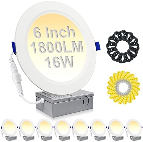 HiBay 8-Pack 6in Canless LED Recessed Lighting