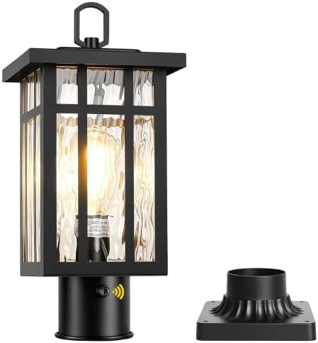 BesLowe Dusk to Dawn Outdoor Post Light, Hardwired