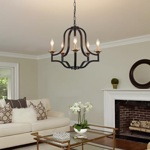 Black and Gold Chandelier Light Fixture