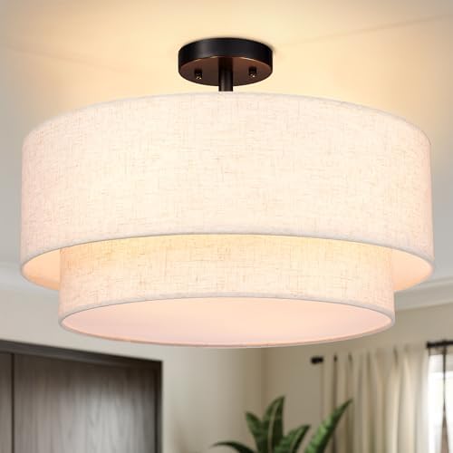 Hamilyeah 20 inch 4-Light Semi Flush Mount Ceiling Light