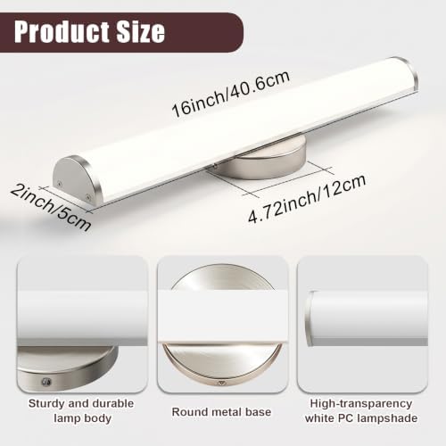 OOWOLF LED Bathroom Vanity Light