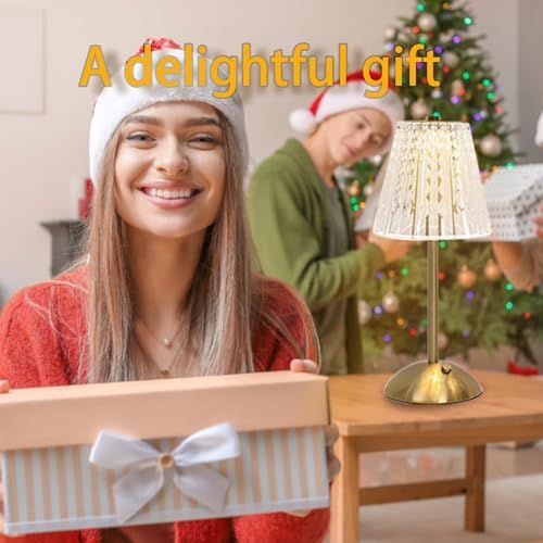 2 Pcs Rechargeable Cordless Table Lamps, Touch Dimming
