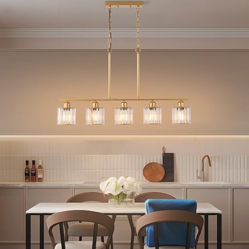36-Inch Brass Gold Dining Room Light Fixture