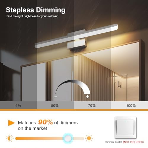 24 Inch 18W Brushed Nickel LED Bathroom Vanity Light