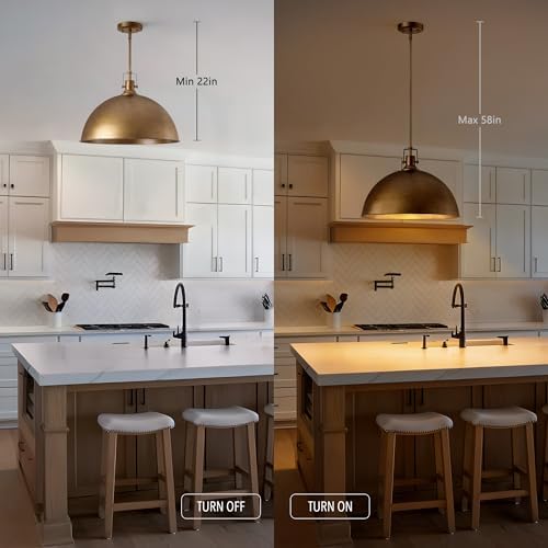 17.7 Inch Dome Pendant Light, Antique Brown