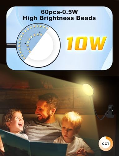 HLXS-111 10W Clamp Desk Lamp with USB Port