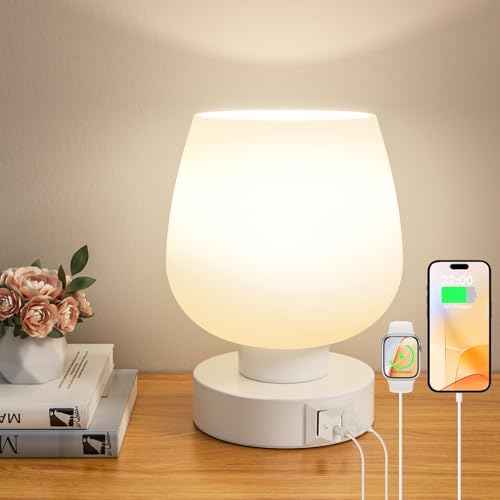 Seealle Small Touch Table Lamp, 3 Way Dimmable