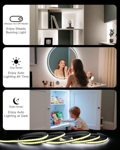 Wireless COB Motion Sensor LED Strip Lights, 2 Pack
