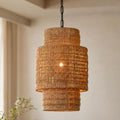 Natural Rattan Pendant Light, 9.44”