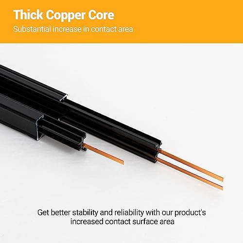 VANoopee 6.6FT H Track Lighting Rails, Black