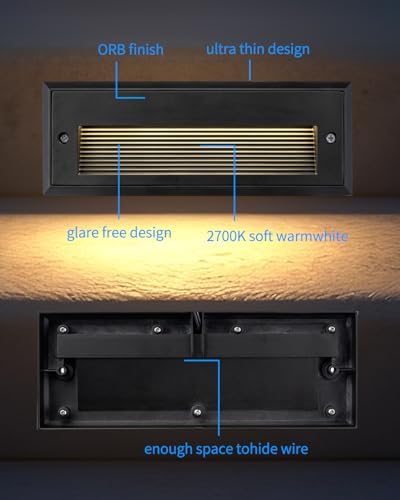 ORB 9 in Aluminum Low Voltage Step Light, 2700K