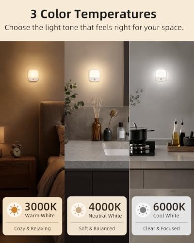 EZVALO Rechargeable Motion Sensor Night Lights, 2 Pack
