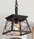 Q&S Farmhouse Pendant Light, Bronze, 1-Light