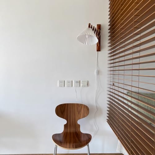 Plug-in Swing Arm Wall Sconce, Brown