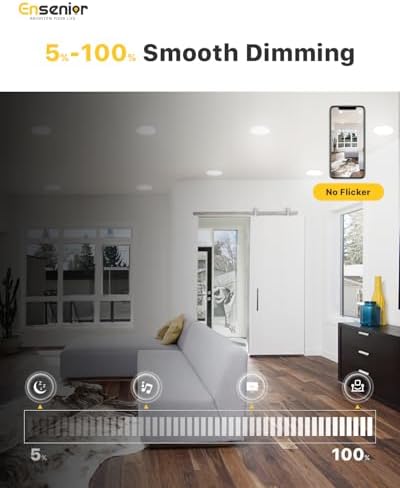 Ensenior 12 Pack 4 Inch LED Recessed Ceiling Light
