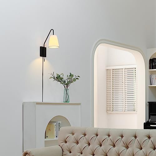 Globe Electric Matte Black Swing Arm Wall Sconce