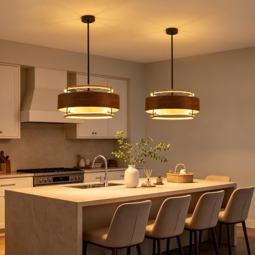 19.5" Farmhouse Rattan Chandelier, 4-Light