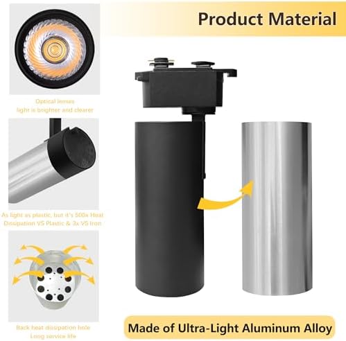 Dimmable H-Type LED Track Lighting Kit