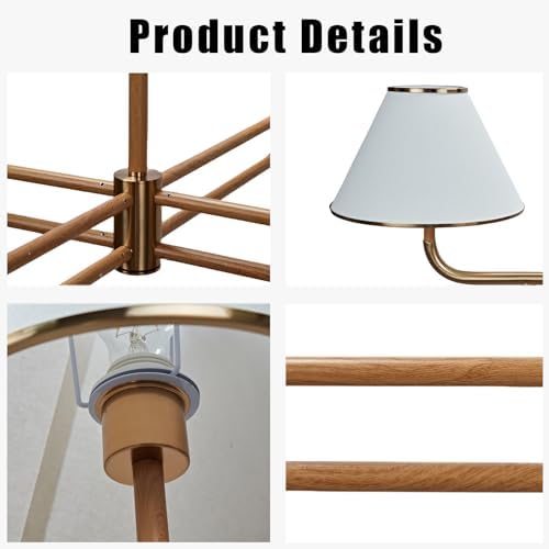 54-inch 4-Light Linen Chandelier