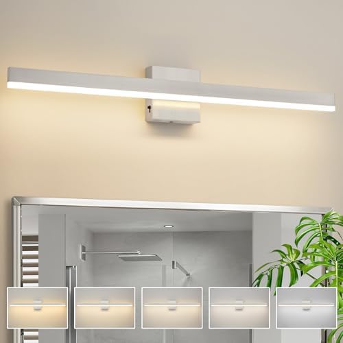 Nickel Bathroom Vanity Light Fixture 31.5'' 26W Dimmable 5CCT LED