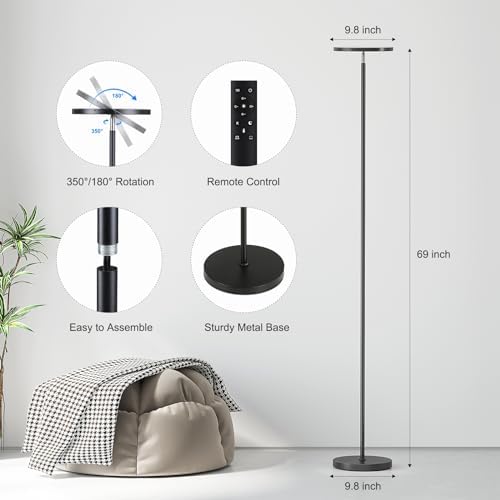 SUNMORY LED Floor Lamp with Remote Control