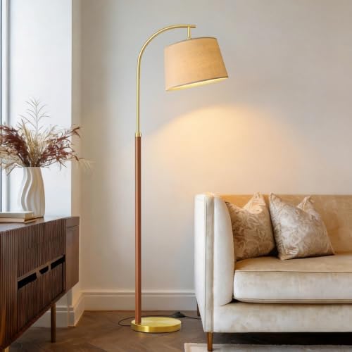 Real Wood Floor Lamp, 62.5", Mid Century Modern