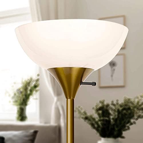 Brightech Sky Dome Dimmable LED Floor Lamp, Brass/Gold