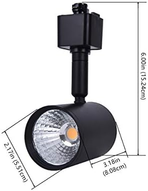 mirrea 6 Pack H Type LED Track Lighting Heads, Black