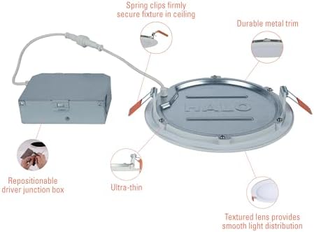 HALO HLBE 6-Inch Slim LED Recessed Lighting, 24-Pack