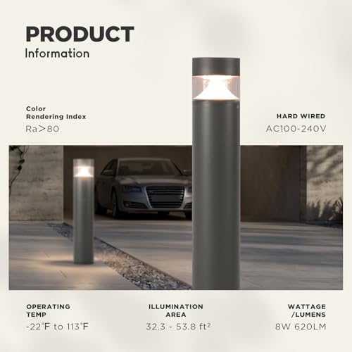 Outdoor Pathway Lights Hard Wired, IP65 Waterproof Driveway Lights