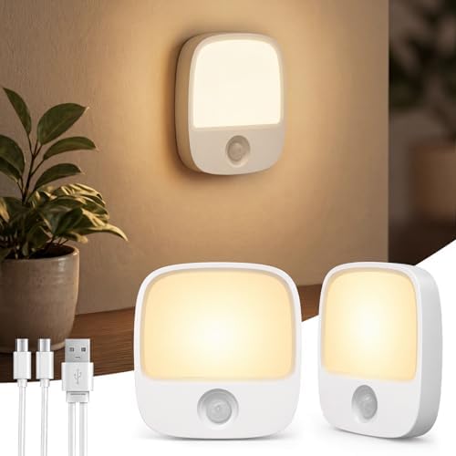 EZVALO Rechargeable Motion Sensor Night Lights, 2 Pack