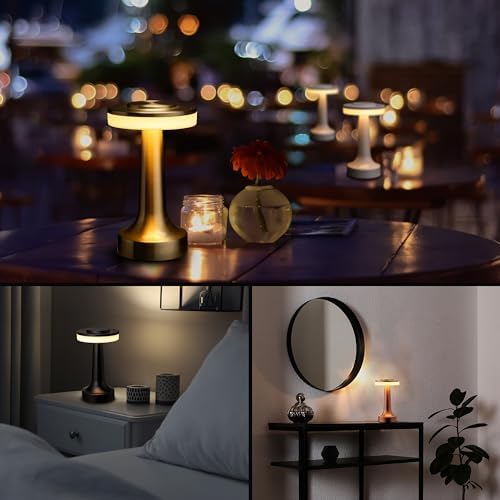 O'Bright Dome Cordless Rechargeable LED Table Lamp, Matte Black