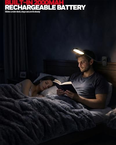 Honeywell Clip-On Reading Light, Rechargeable, 4000K Dimming