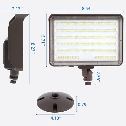 100W LED Flood Light Outdoor Knuckle, Switch Controlled Floodlight