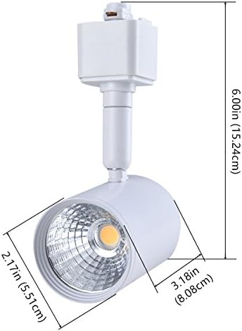 mirrea 6 Pack H Type LED Track Lighting Heads, White