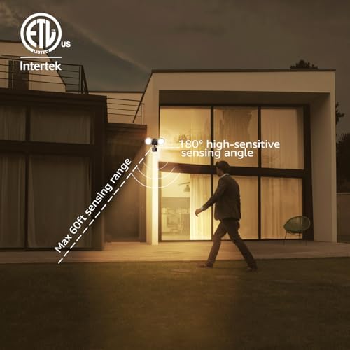LEONLITE LED Outdoor Security Light, Motion Sensor, Bronze