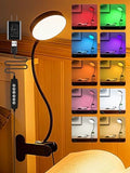 Clip on Light,10 RGB Colors+10 Brightness Small Desk Lamp with Clamp