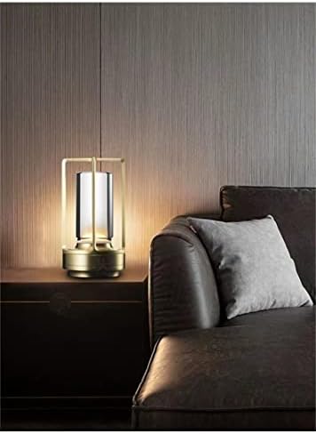 Portable Metal Table Lamp, Rechargeable Cordless, 3 Colors