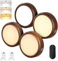 Puck Lights with Remote Control Rechargeable, Full-Screen Wireless LED