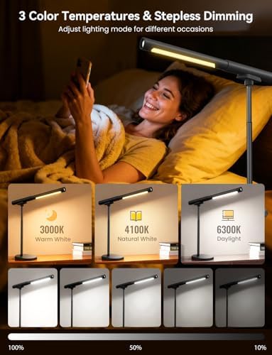Cordless Rechargeable Magnetic LED Work Lamp, 3 Color Modes