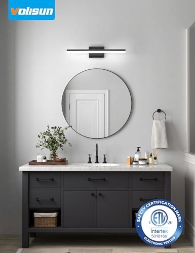VOLISUN 24 inch Black LED Vanity Light