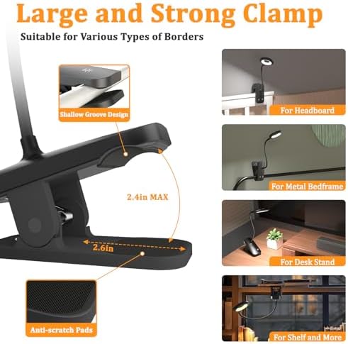 Rechargeable LED Clip Reading Light