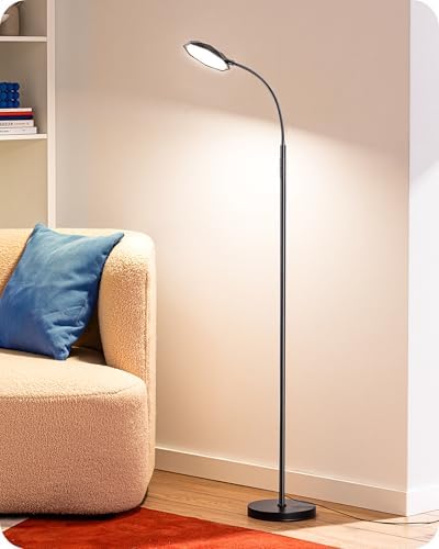 EDISHINE 1300LM LED Floor Lamp, Black